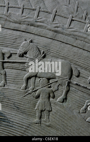 Detail of Sir Joseph Danvers tomb, St. Leonard`s Church, Swithland, Leicestershire, England, UK Stock Photo